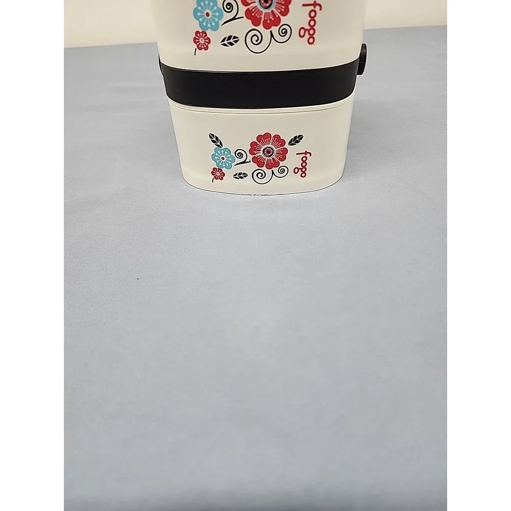 Foogo By Thermos 12 Oz. Stackable Bento Containers Set Of 2 In Poppy Patch 2012